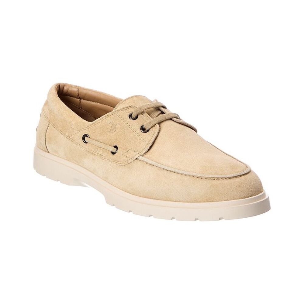 Tod’S Suede Boat Shoe, Beige